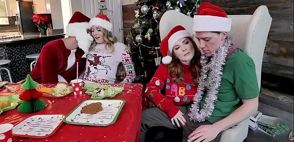 Christmas Family Orgy - Charlotte Sins - FULL SCENE on httpFuckmilyStrokes.com
